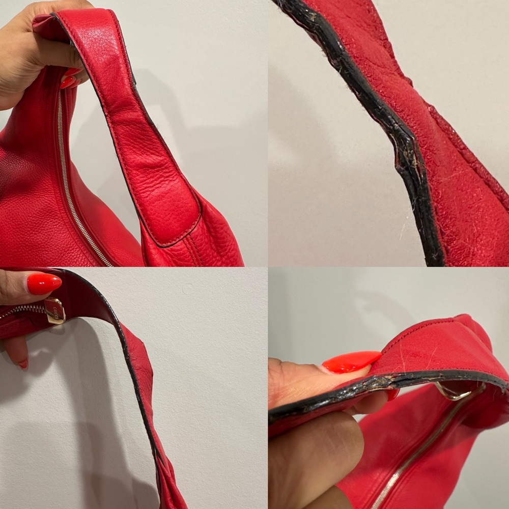 Gucci Gucci Red Pebbled Leather Large Soho Hobo Bag - Picture 17 of 17